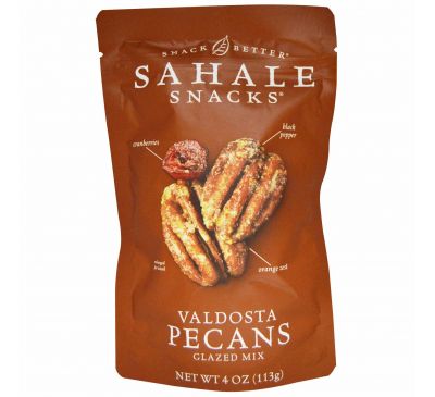 Sahale Snacks, Snack Better, смесь глазированных орехов пекан из Валдосты, 4 унции (113 г)