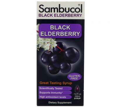 Sambucol, Сироп из черной бузины, оригинальная рецептура, 230 мл