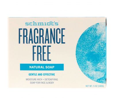 Schmidt's Naturals, Natural Soap, Fragrance Free, 5 oz (142 g)