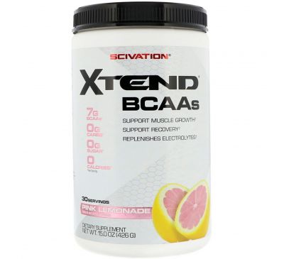 Scivation, Xtend, катализатор для тренировок, розовый лимонад, 15,0 унций (426 г)