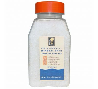 Sea Minerals, Минеральная соль для ванны из Мертвого моря, 1 фунт (453 г)