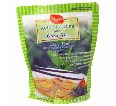 Sea Tangle Noodle Company, Лапша с бурыми водорослями с зеленым чаем, 12 унций (340 г)