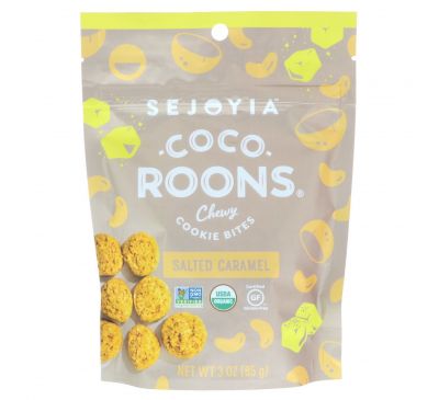 Sejoyia, Coco-Roons, Chewy Cookie Bites, соленая карамель, 3,0 унц. (85,0 г)