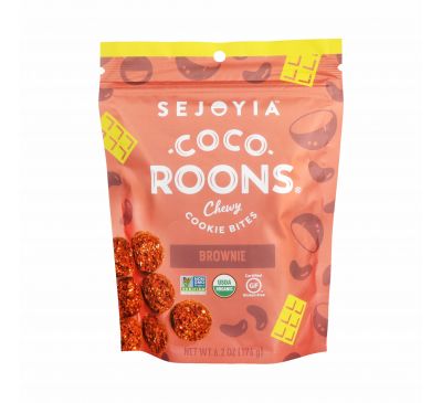 Sejoyia, Coco-Roons, Мягкое печенье, Брауни, 6,2 унц. (176 г)