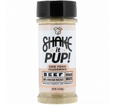 Shake it Pup, Приправа к корму для собак, Энергетический говяжий бульон, 3 унц. (85 г)
