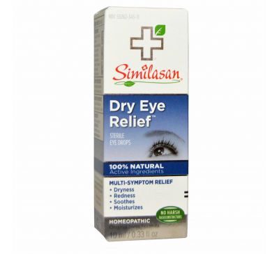 Similasan, Dry Eye Relief, стерильные глазные капли от сухости в глазах, 10 мл