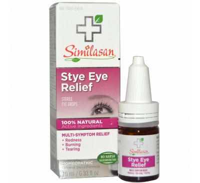 Similasan, Stye Eye Relief, стерильные глазные капли, 0,33 жидкой унции (10 мл)
