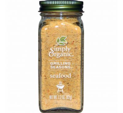 Simply Organic, Специи для гриля, Для морепродуктов, Органические, 2,2 унции (62 г)