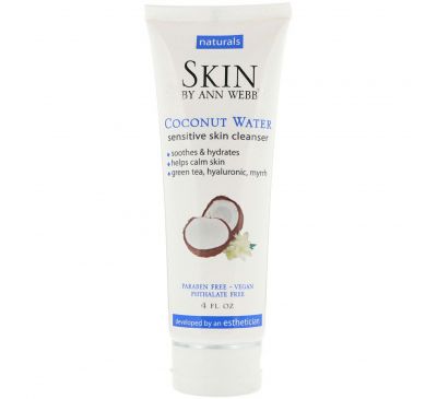 Skin By Ann Webb, Sensitive Skin Cleanser, Coconut Water, 4 fl oz