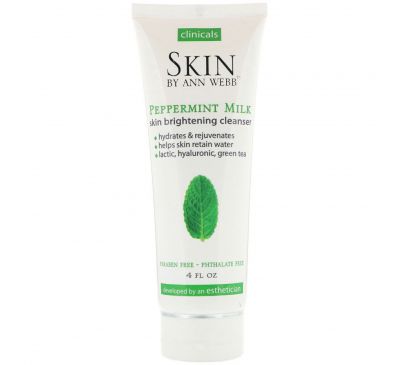 Skin By Ann Webb, Skin Brightening Cleanser, Peppermint Milk, 4 fl oz