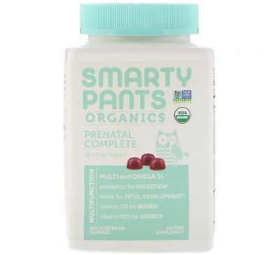 SmartyPants, Органический пренатальный комплекс, 120 вегетарианских жевательных таблеток