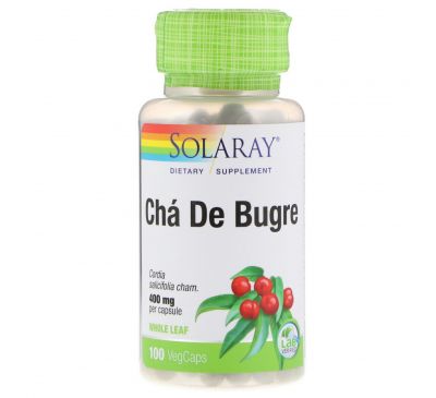 Solaray, Cha De Bugre, 400 mg, 100 VegCaps