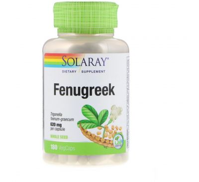 Solaray, Fenugreek, 620 mg, 180 VegCaps