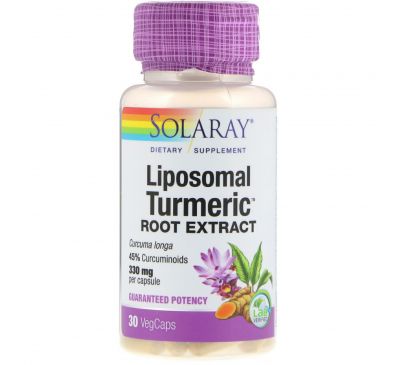 Solaray, Liposomal Turmeric Root Extract, 330 mg, 30 VegCaps