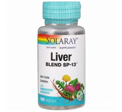 Solaray, Liver Blend SP-13, 100 Easy-To-Swallow Capsules