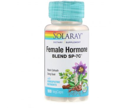 Solaray, Смесь женских гормонов SP-7C, 100 вегетарианских капсул