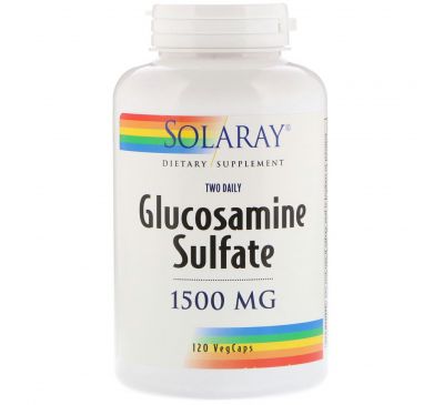 Solaray, Two Daily Glucosamine Sulfate,  1500 mg, 120 VegCaps