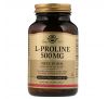 Solgar, L-Proline, 500 mg, 100 Vegetable Capsules