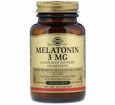 Solgar, Мелатонин, 3 мг, 120 капсул