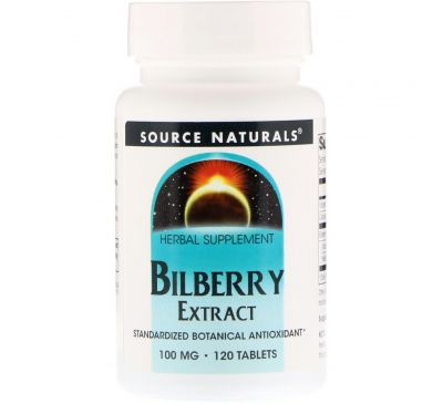 Source Naturals, Экстракт черники, 100 мг, 120 таблеток