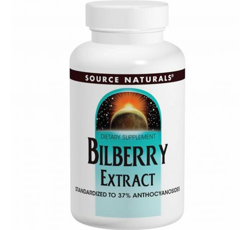 Source Naturals, Экстракт черники, 50 мг, 120 таблеток