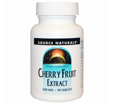 Source Naturals, Экстракт плодов вишни, 500 мг, 90 таблеток