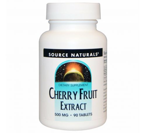 Source Naturals, Экстракт плодов вишни, 500 мг, 90 таблеток
