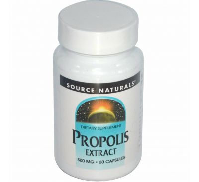 Source Naturals, Экстракт прополиса, 500 мг, 60 капсул