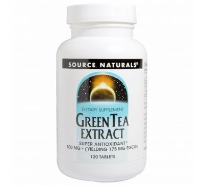 Source Naturals, Экстракт зелёного чая, 500 мг, 120 таблеток