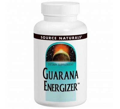 Source Naturals, Энергетик с гуараной, 60 таблеток