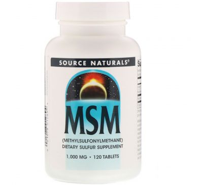 Source Naturals, MSM, 1000 мг, 120 таблеток