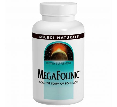 Source Naturals, MegaFolinic, 800 мкг, 120 таблеток