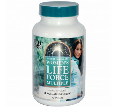 Source Naturals, Мультивитамины для женщин «Life Force», 90 таблеток