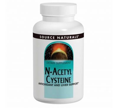 Source Naturals, N-ацетилцистеин, 600 мг, 120 таблеток