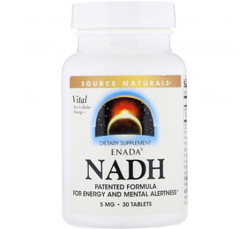 Source Naturals, Никотинамидадениндинуклеотид ENADA, 5 мг, 30 таблеток