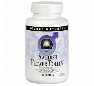 Source Naturals, Пыльца шведских цветов, 90 таблеток