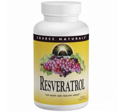 Source Naturals, Ресвератрол, 60 таблеток