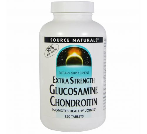 Source Naturals, Усиленный глюкозамин и хондроитин, 120 таблеток