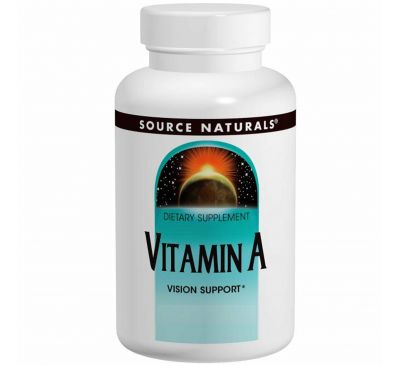 Source Naturals, Витамин А, 10 000 IU, 100 таблеток