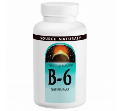 Source Naturals, Витамины B-6, 500 мг, 100 таблеток