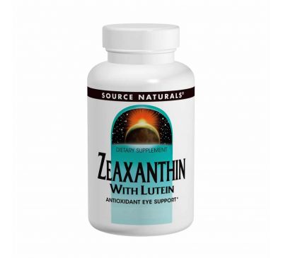 Source Naturals, Зеаксантин с лютеином, 10 мг, 60 капсул