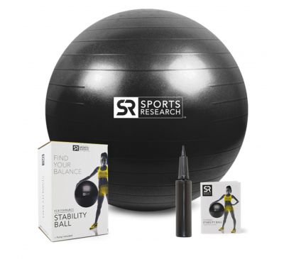 Sports Research, Мяч для Тренировки Баланса, Черный, 1-65 см