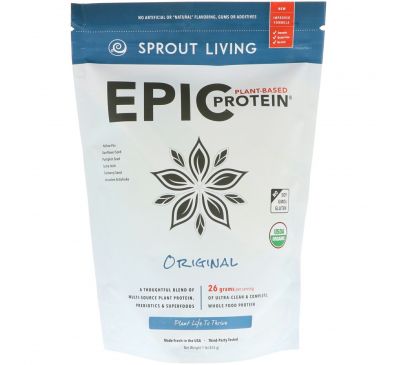 Sprout Living, Растительный протеин, оригинальный, 1 фунт (455 г)