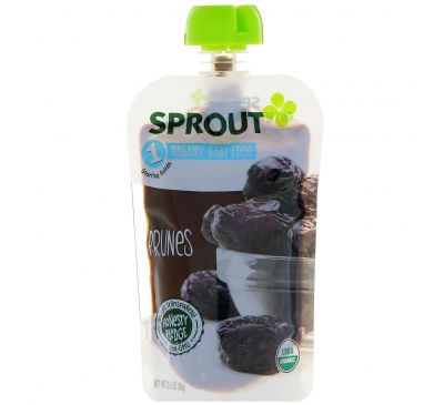 Sprout Organic, Детское питание, этап 1, сливы, 99 г