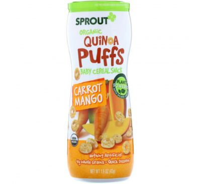 Sprout Organic, Quinoa Puffs, Carrot Mango, 1.5 oz (43 g)