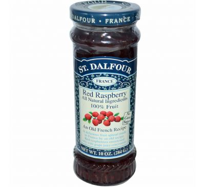 St. Dalfour, Красная малина, фруктовый спред, 10 унций (284 г)
