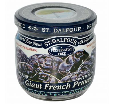 St. Dalfour, Крупный французский чернослив с косточками, 7 унций (200 г)