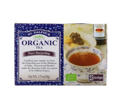 St. Dalfour, Organic Pure Darjeeling Tea, 25 Tea Bags, 1.75 oz (50 g)