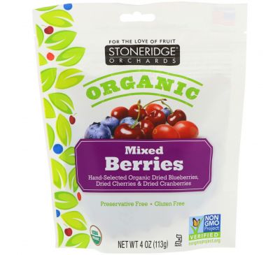 Stoneridge Orchards, Органическая смесь ягод, 4 унции (113 г)
