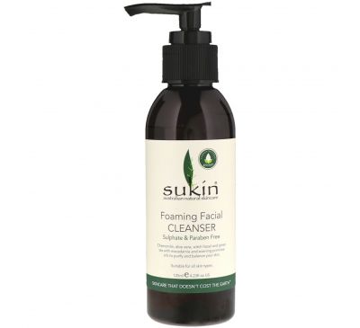 Sukin, Foaming Facial Cleanser, 4.23 fl oz (125 ml)